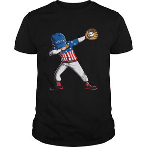 Baseball Dabbing Usa Merica 4Th Of July Dab Dance Shirt